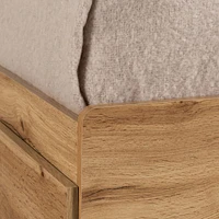 Twin Bed and Headboard Set - Tassio Nordik Oak