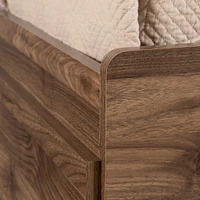 Twin Bed and Headboard Set - Yodi Natural Walnut