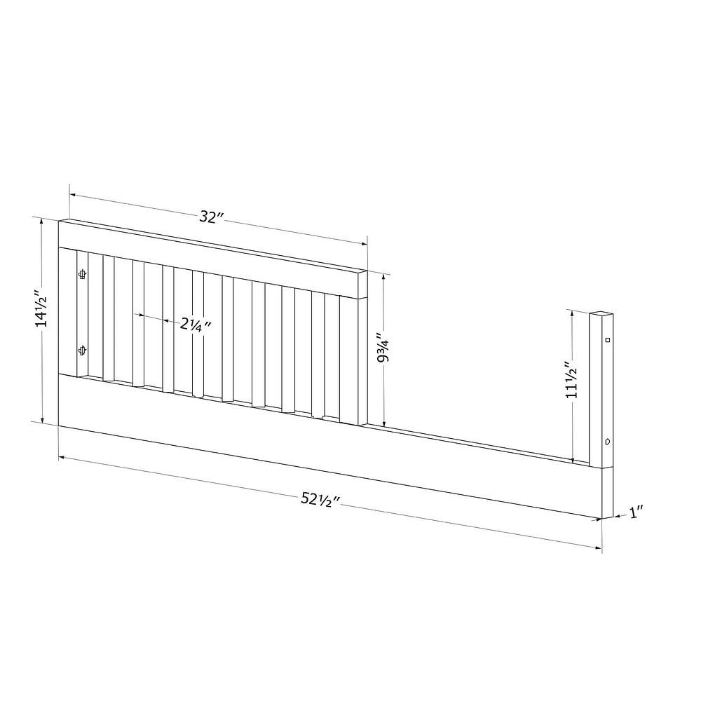 Toddler Rail - Milos Pure White