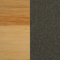 Lit superposé rembourré - Bebble Naturel et Gris