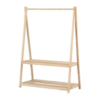 Clothes Rack with Storage Shelves - Sweedi Natural