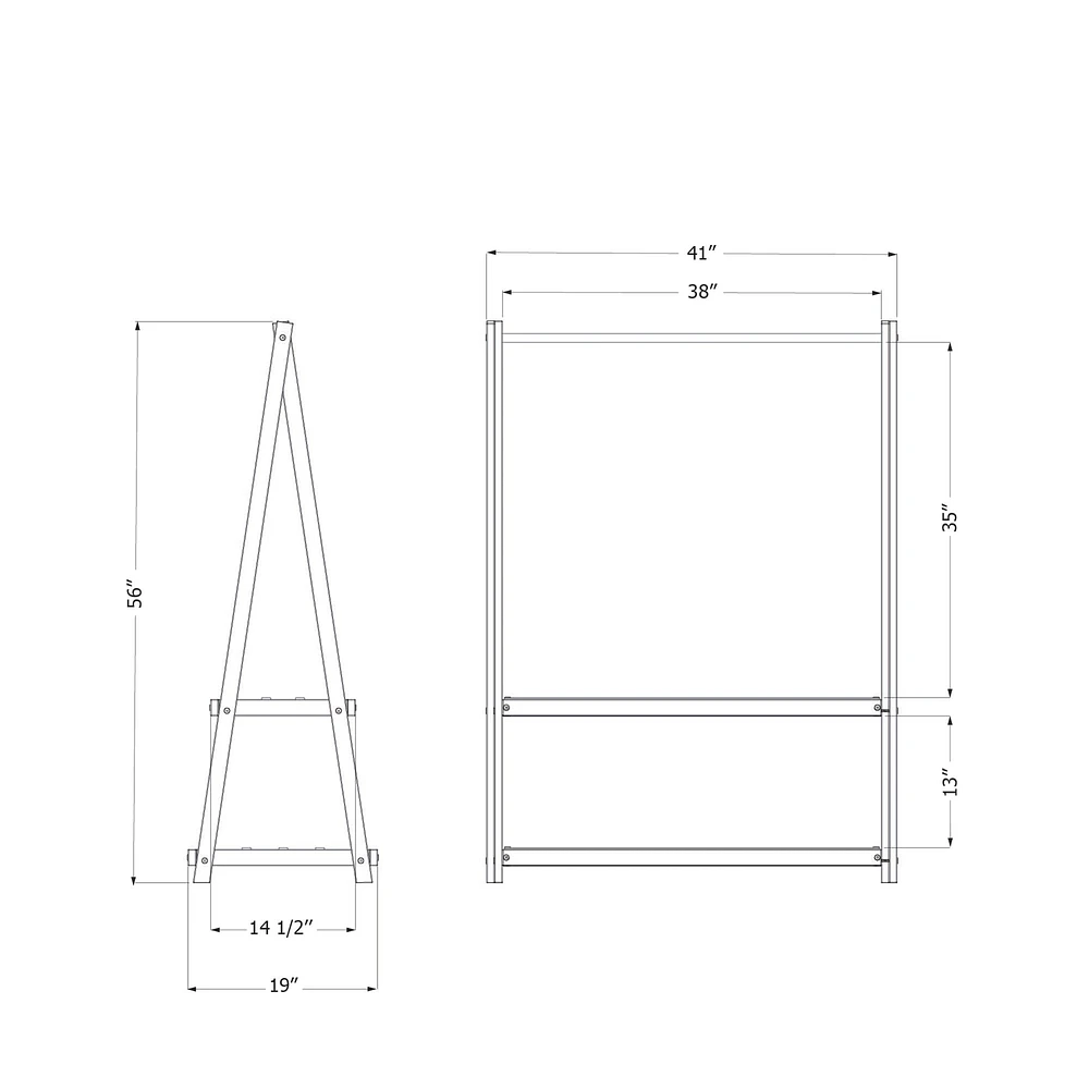 Clothes Rack with Storage Shelves