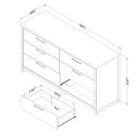 Commode double - Munich Orme naturel et Blanc