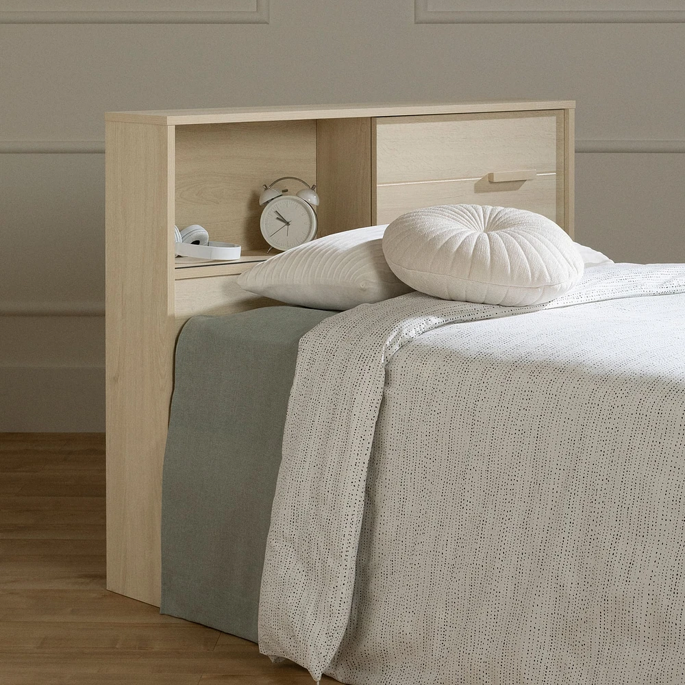Bookcase Twin Headboard - Noah Bleached Oak