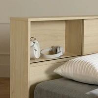 Bookcase Twin Headboard - Noah Bleached Oak