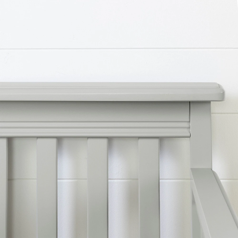 Ensemble lit de bébé et table à langer avec pourtour amovible - Cotton Candy Gris clair