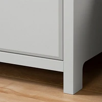 Ensemble lit de bébé et table à langer avec pourtour amovible - Cotton Candy Gris clair
