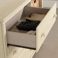 Commode 3 tiroirs avec paniers - Cotton Candy Chêne blanchi