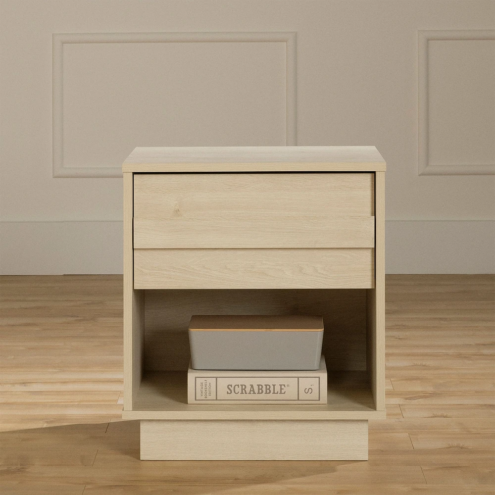 1-Drawer Nightstand - August Bleached Oak