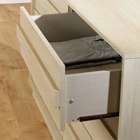 Commode 6 tiroirs - August Chêne blanchi ( Exclusivité Clément )