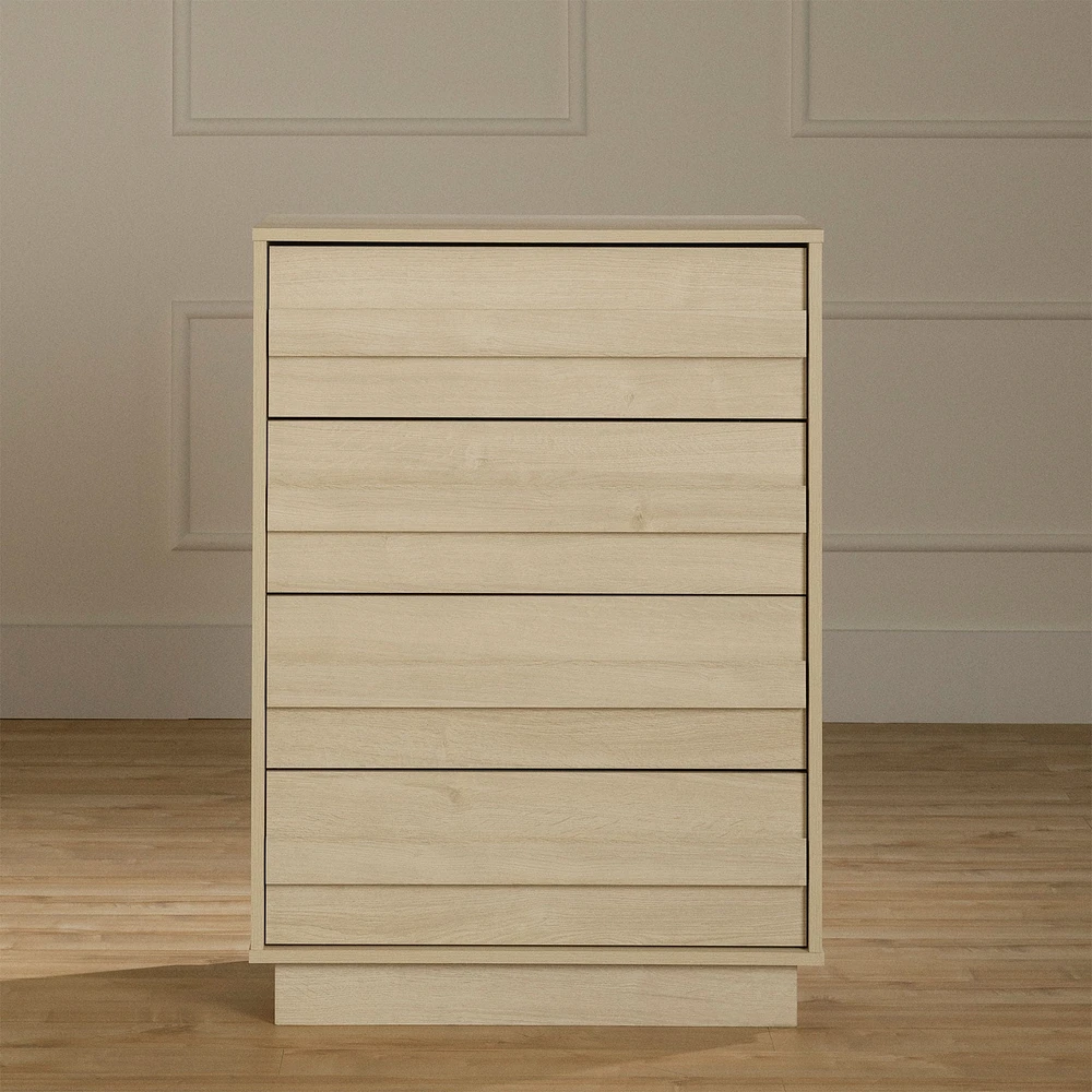 Commode 4 tiroirs - August Chêne blanchi