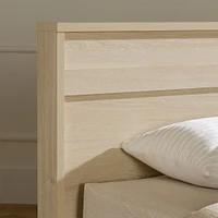 Complete Bed with Headboard - August Bleached Oak