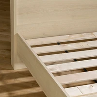 Complete Bed with Headboard - August Bleached Oak