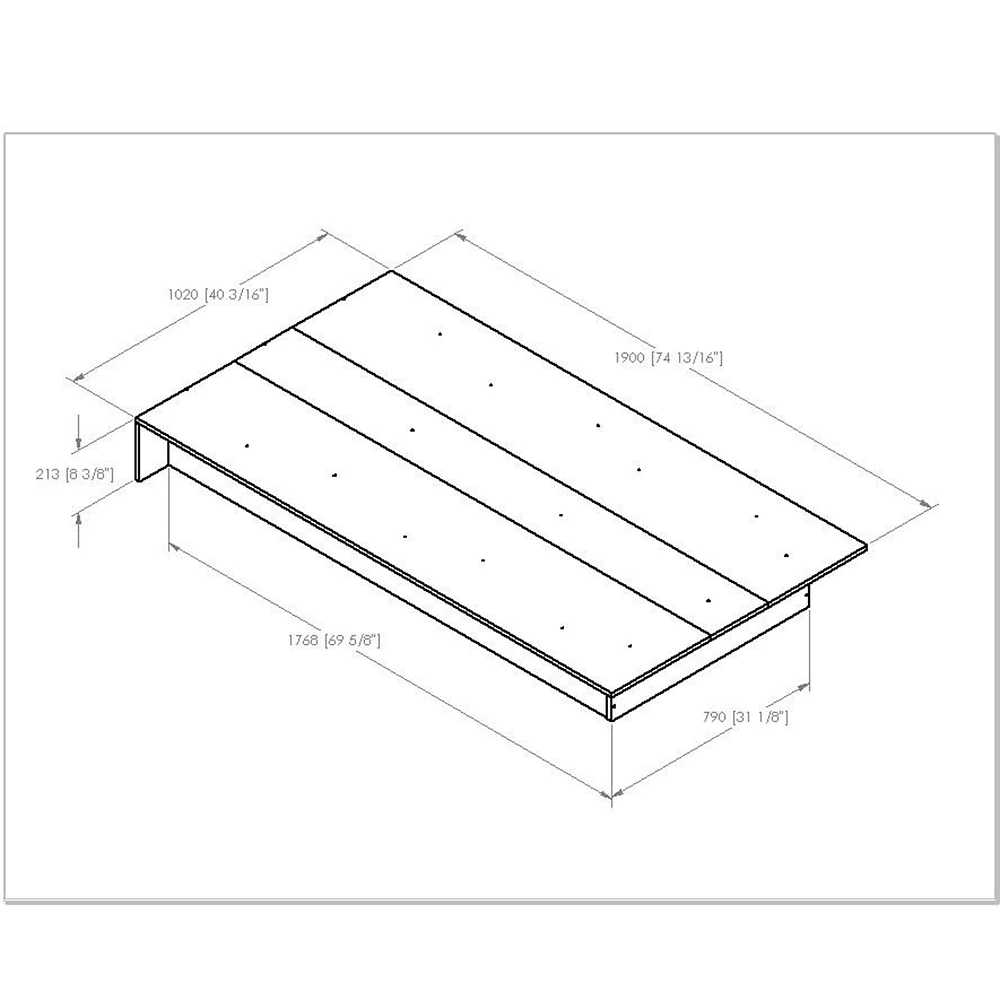 Lit Simple Plateforme - Libra Cerisier Royal