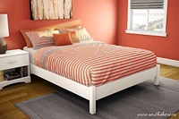 Step One Double Platform Bed - Pure White
