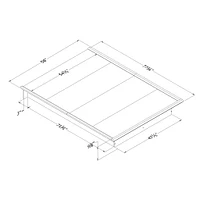 Double Platform Bed - Step One Black