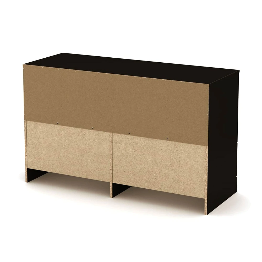 Step One 6-Drawer Double Dresser - Pure Black