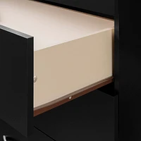 Commode 5 Tiroirs Step One - Noir Solide