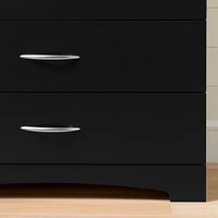 Commode 5 Tiroirs Step One - Noir Solide