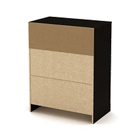 Commode 5 Tiroirs Step One - Noir Solide