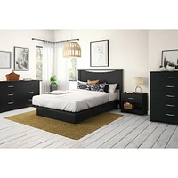 Commode 5 Tiroirs Step One - Noir Solide