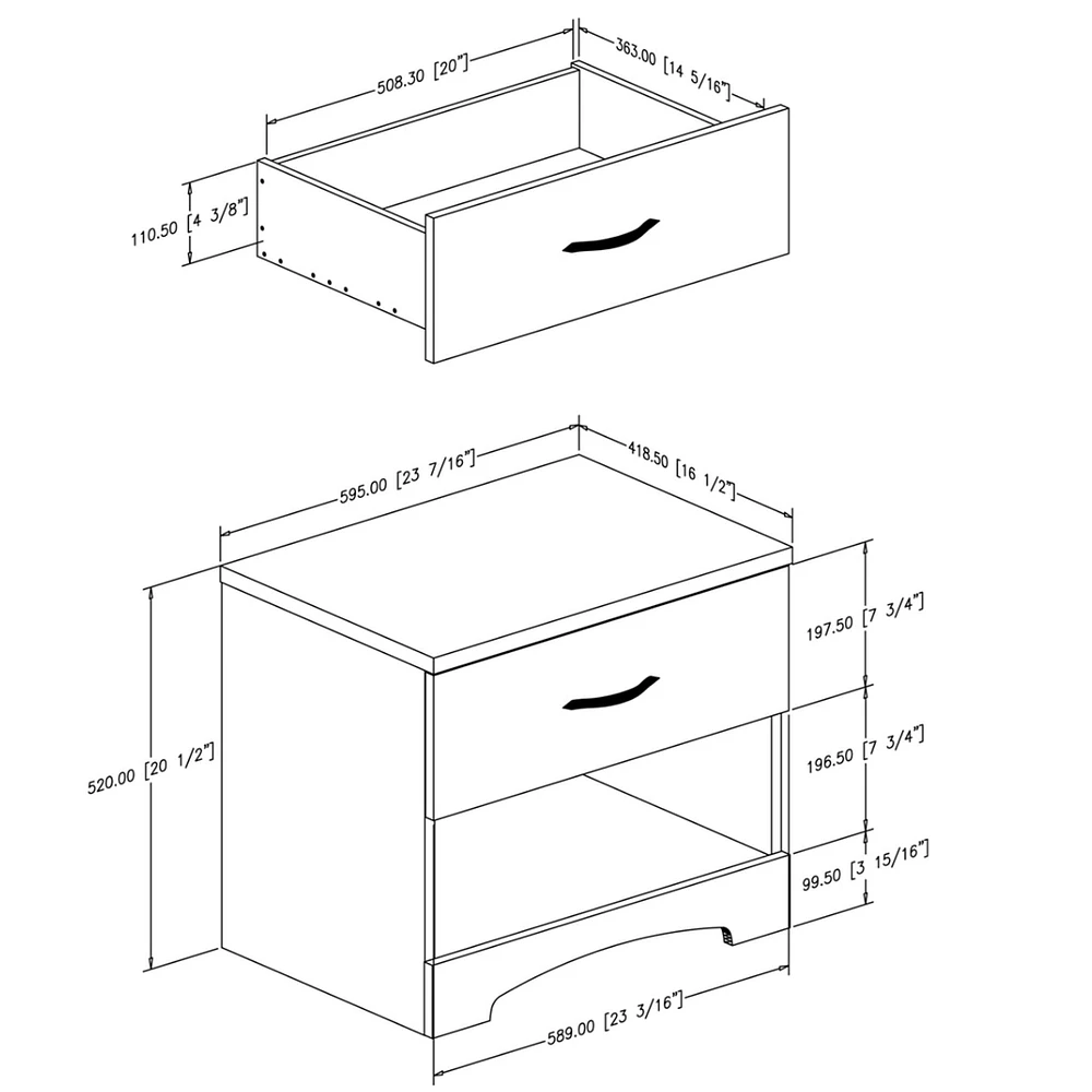 Step One 1-Drawer Nightstand