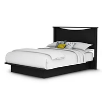Tête de Lit Double Step One - Noir Solide