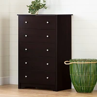Vito 5-Drawer Chest - Chocolate