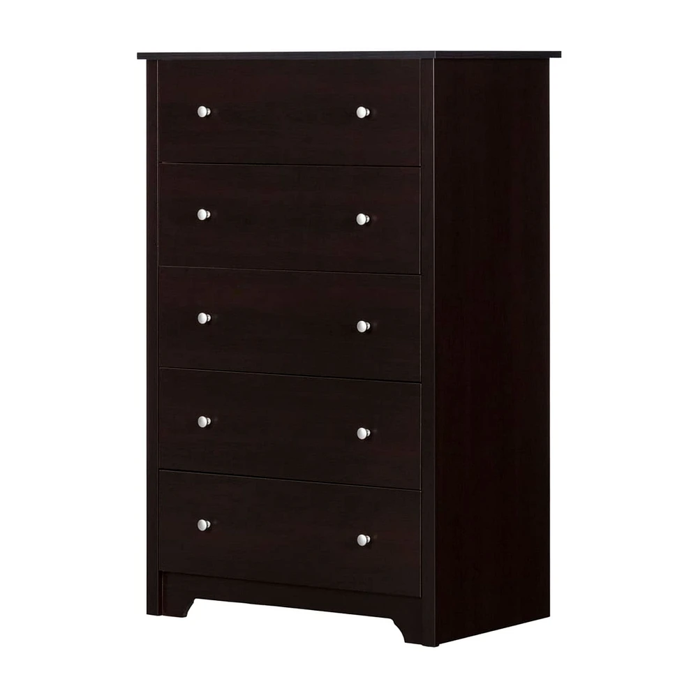 Vito 5-Drawer Chest - Chocolate