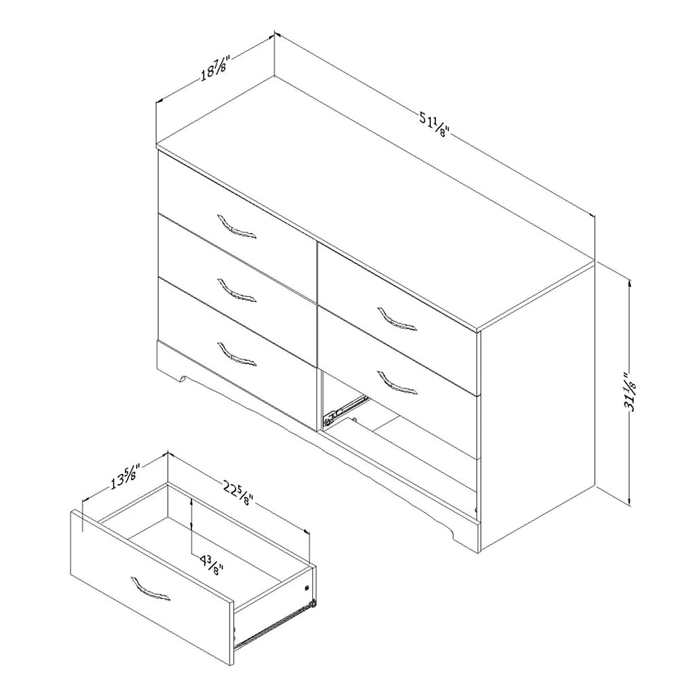 Step One 6-Drawer Double Dresser