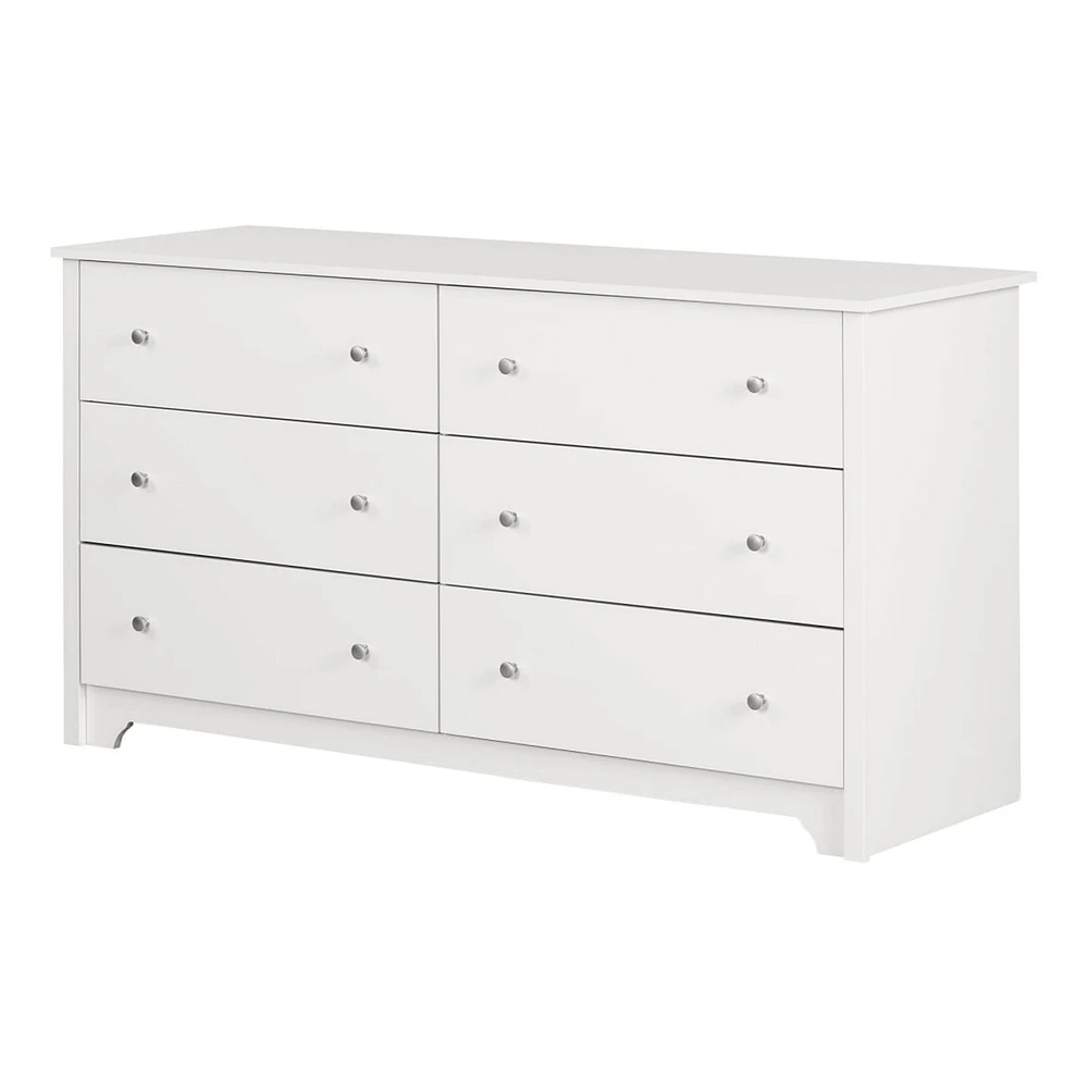Vito 6-Drawer Double Dresser - Pure White