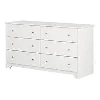 Vito 6-Drawer Double Dresser - Pure White