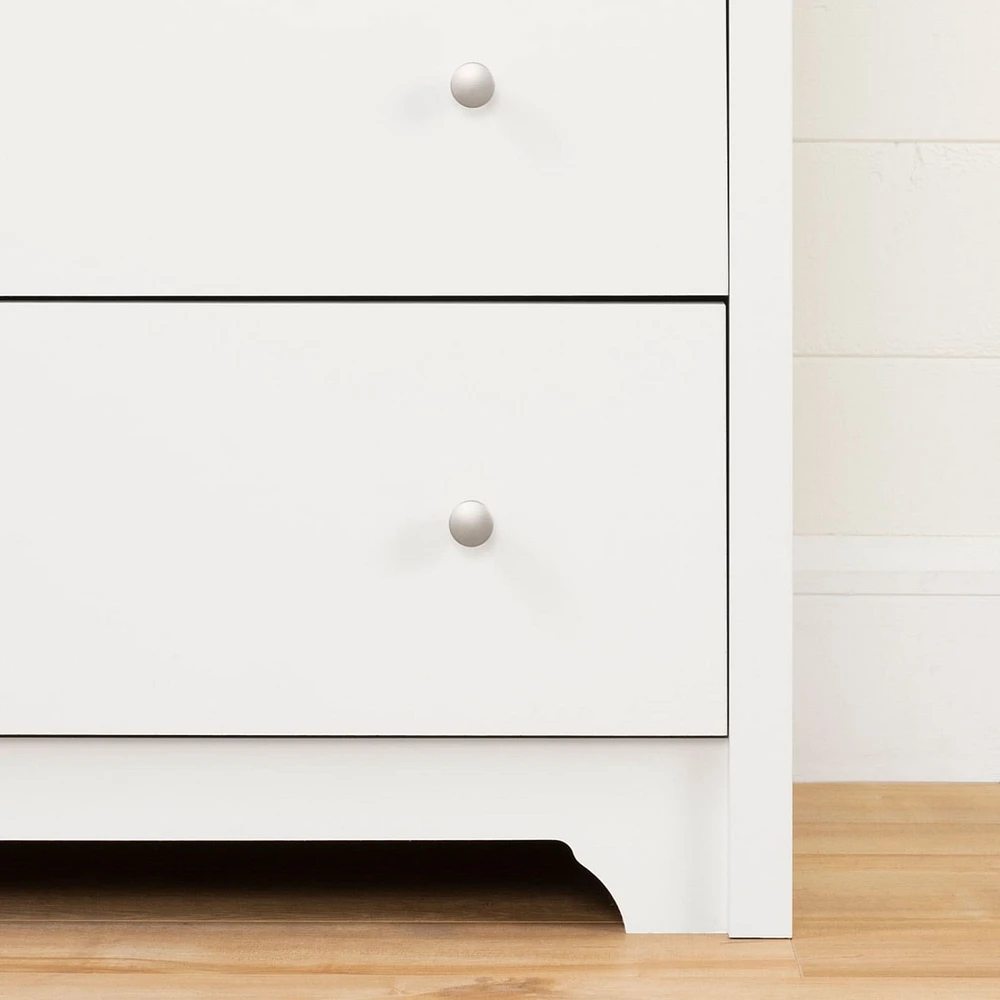 Vito 6-Drawer Double Dresser - Pure White