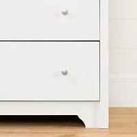Commode 5 Tiroirs Vito - Blanc Solide