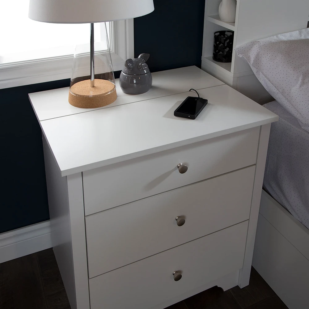 Nightstand Charging Station - Vito Pure White