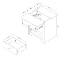 Nightstand Charging Station - Vito Pure White
