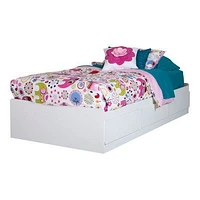 Vito Twin Mates Bed with 3 Drawers - Pure White