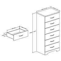 Step One 6-drawer lingerie chest  - Chocolate