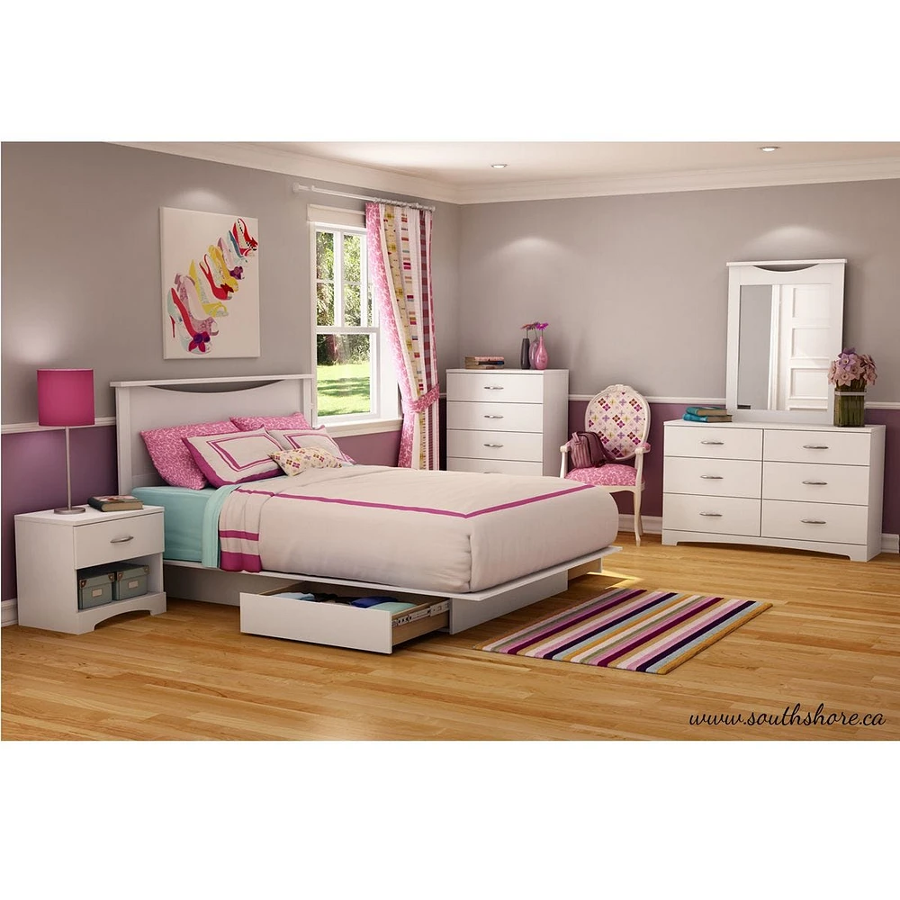 Step One 6-Drawer Double Dresser - Pure White