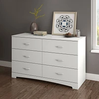 Step One 6-Drawer Double Dresser - Pure White