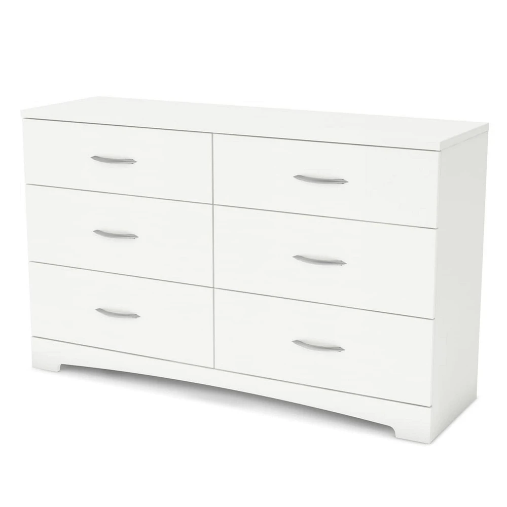 Step One 6-Drawer Double Dresser - Pure White