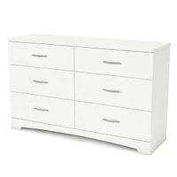 Step One 6-Drawer Double Dresser - Pure White