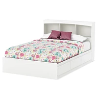 Step One Double Bookcase Headboard - Pure White