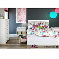 Step One Double Bookcase Headboard - Pure White
