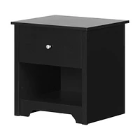 Vito 1-Drawer Nightstand - Pure Black