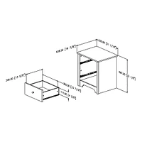 Vito 1-Drawer Nightstand - Pure Black