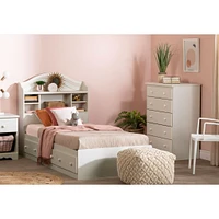 Mates Bed with 3 Drawers - Summer Breeze White Wash