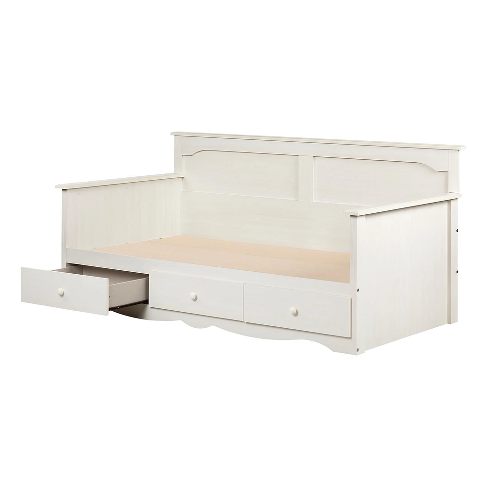 Lit Divan avec Rangement - Summer Breeze Blanc Antique