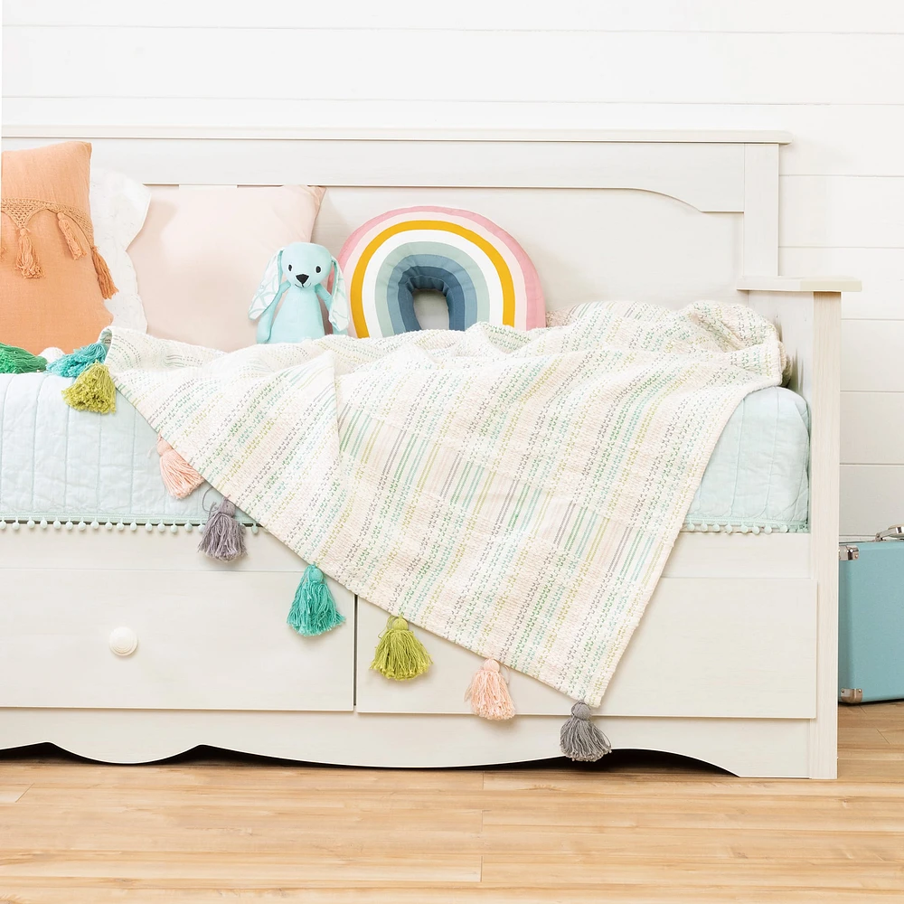 Lit Divan avec Rangement - Summer Breeze Blanc Antique