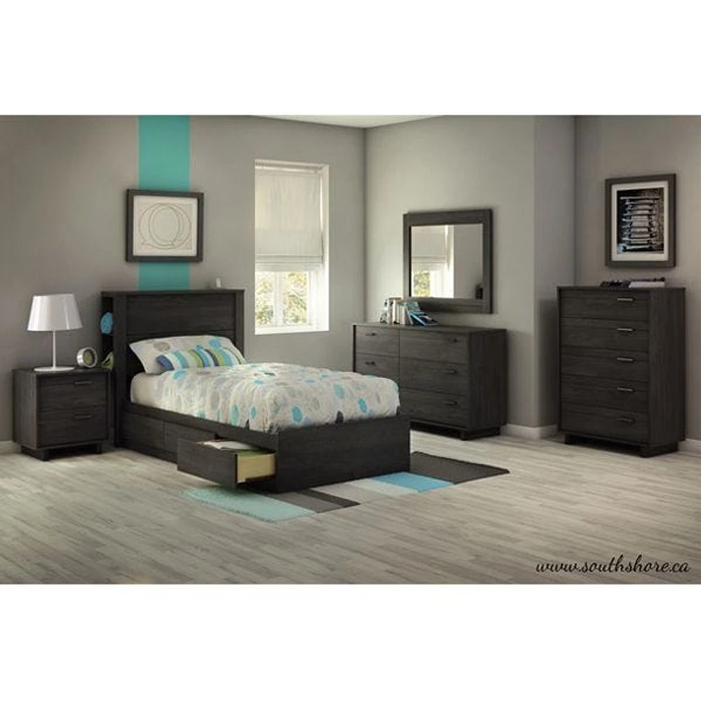 Commode Double 6 Tiroirs Fynn - Chêne Gris